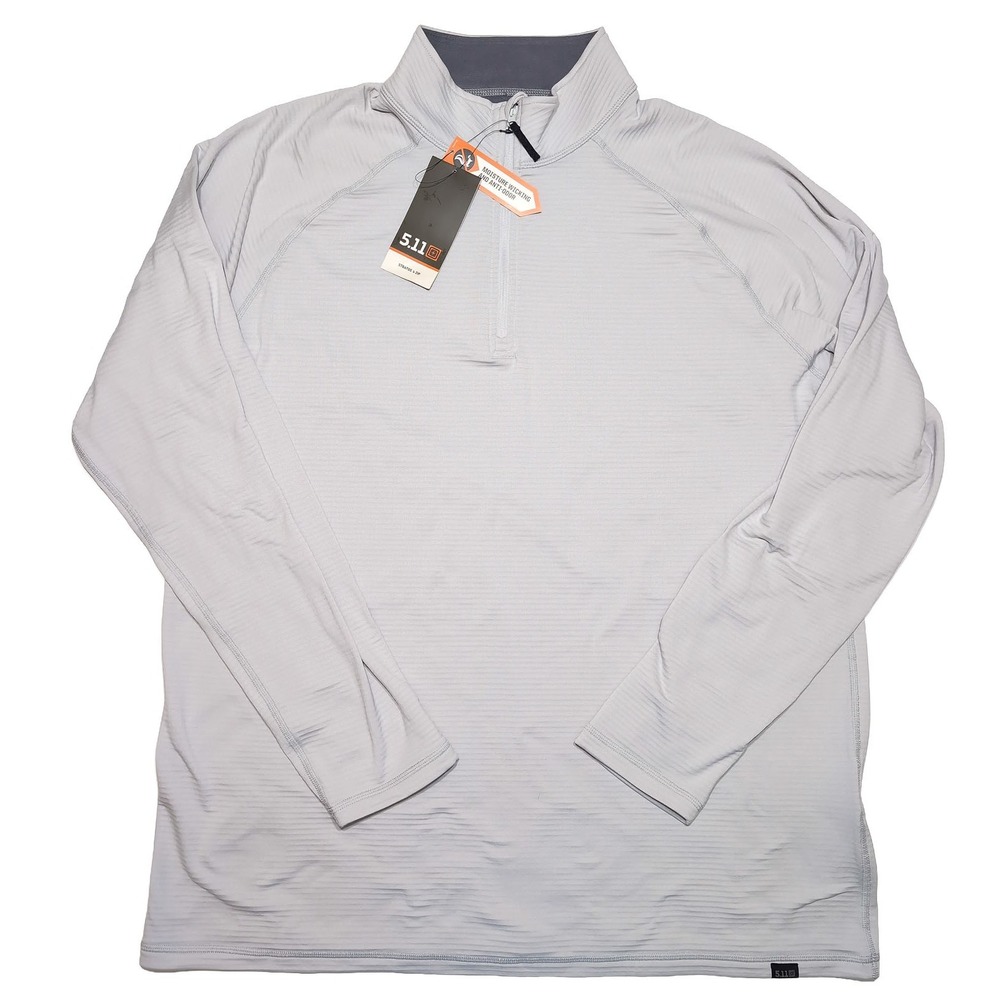 5.11 Tactical Stratos 1/4 Zip Pullover Mens XXL 2XL Gray NWT 72235
